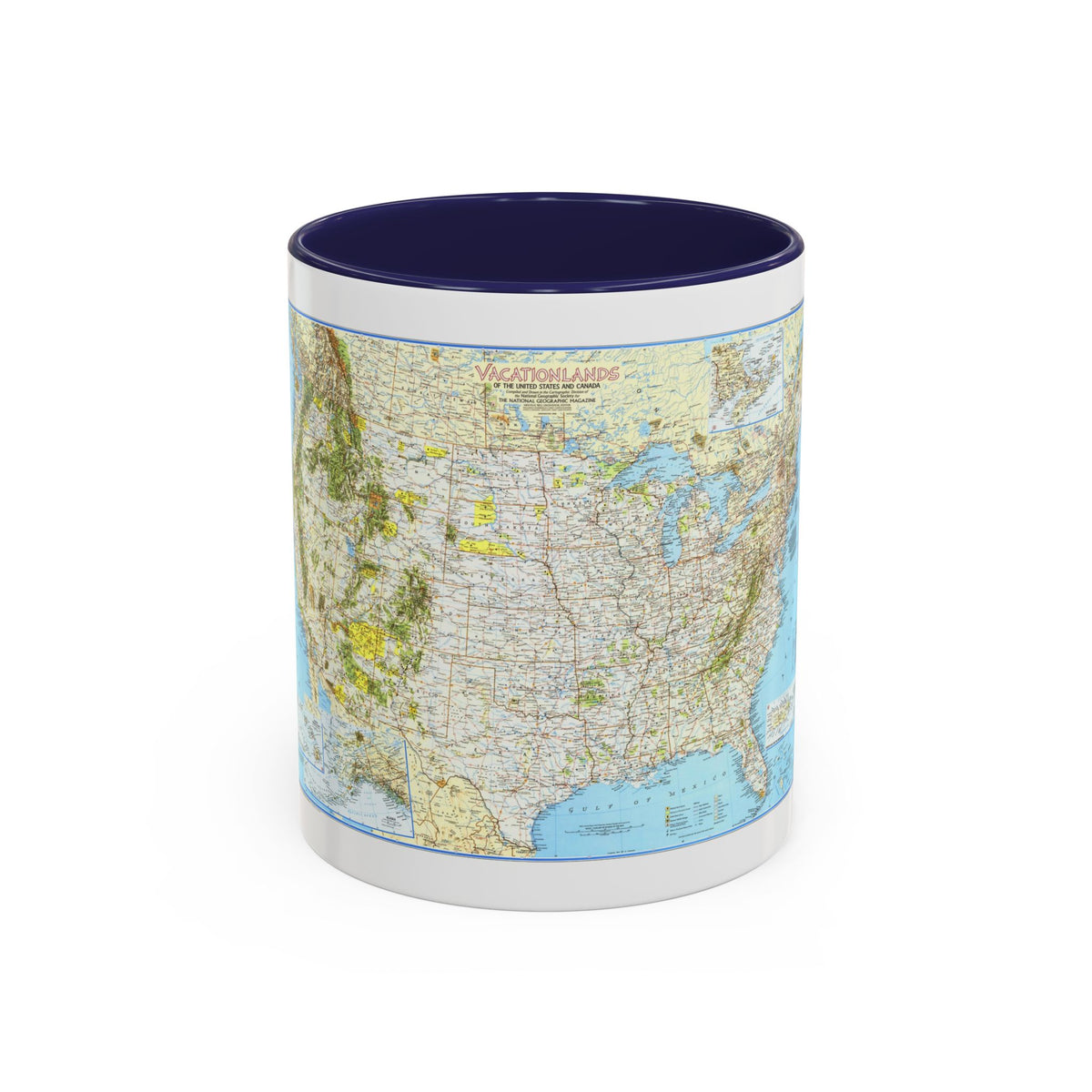 North America - Vacationlands (1966) (Map) Accent Coffee Mug