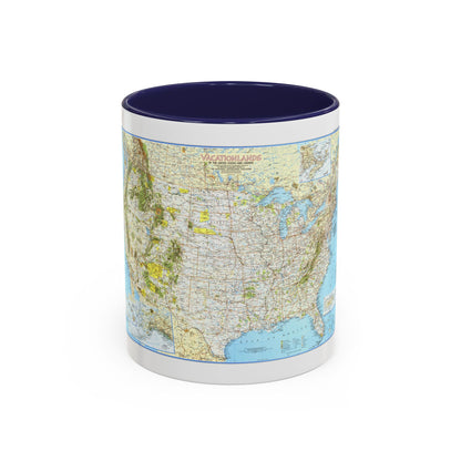 North America - Vacationlands (1966) (Map) Accent Coffee Mug