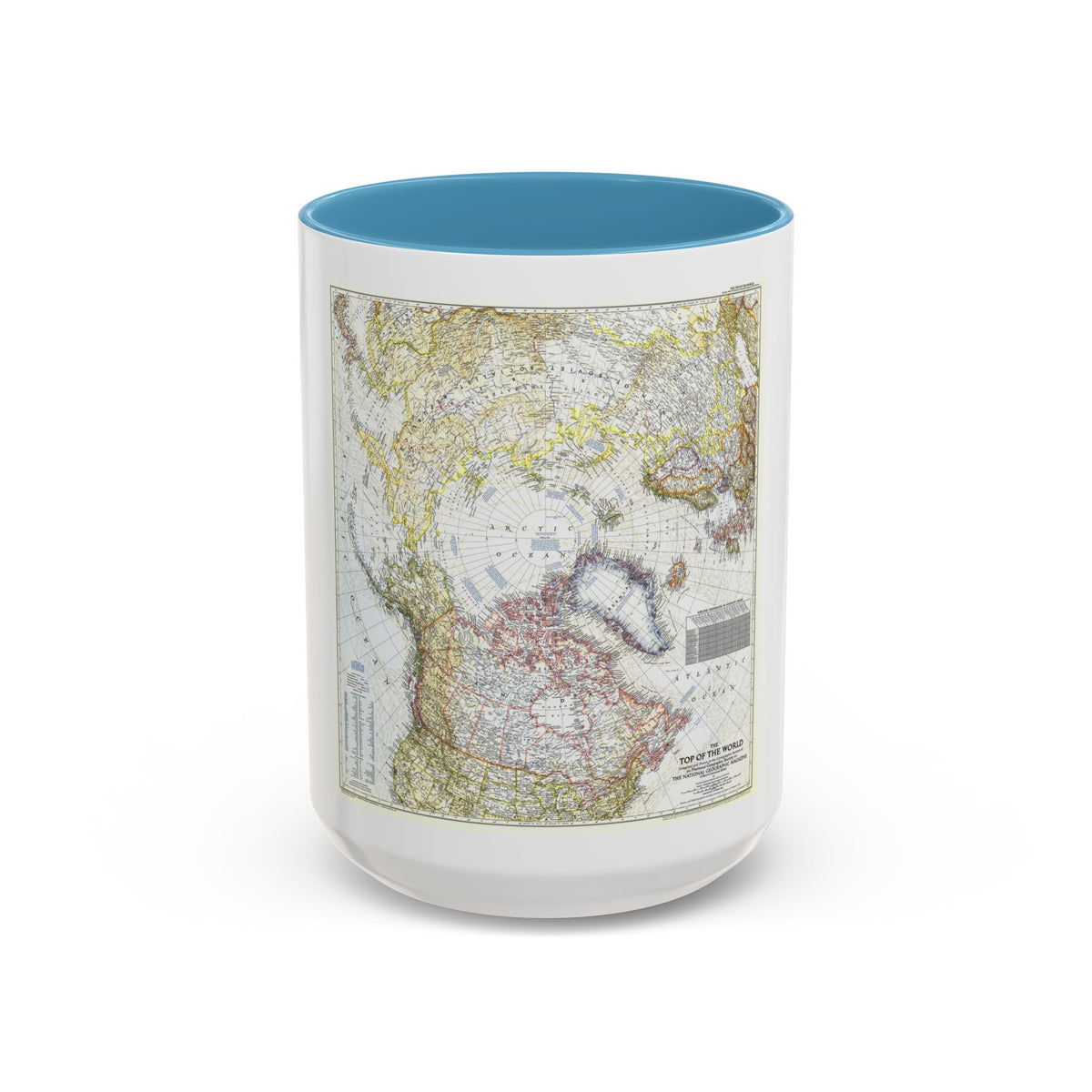 Top Of The World (1949) (Map) Accent Coffee Mug
