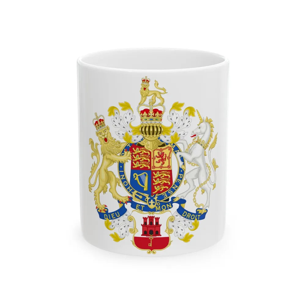 Coat of Arms of the Government of Gibraltar - White Coffee Mug-11oz-Go Mug Yourself