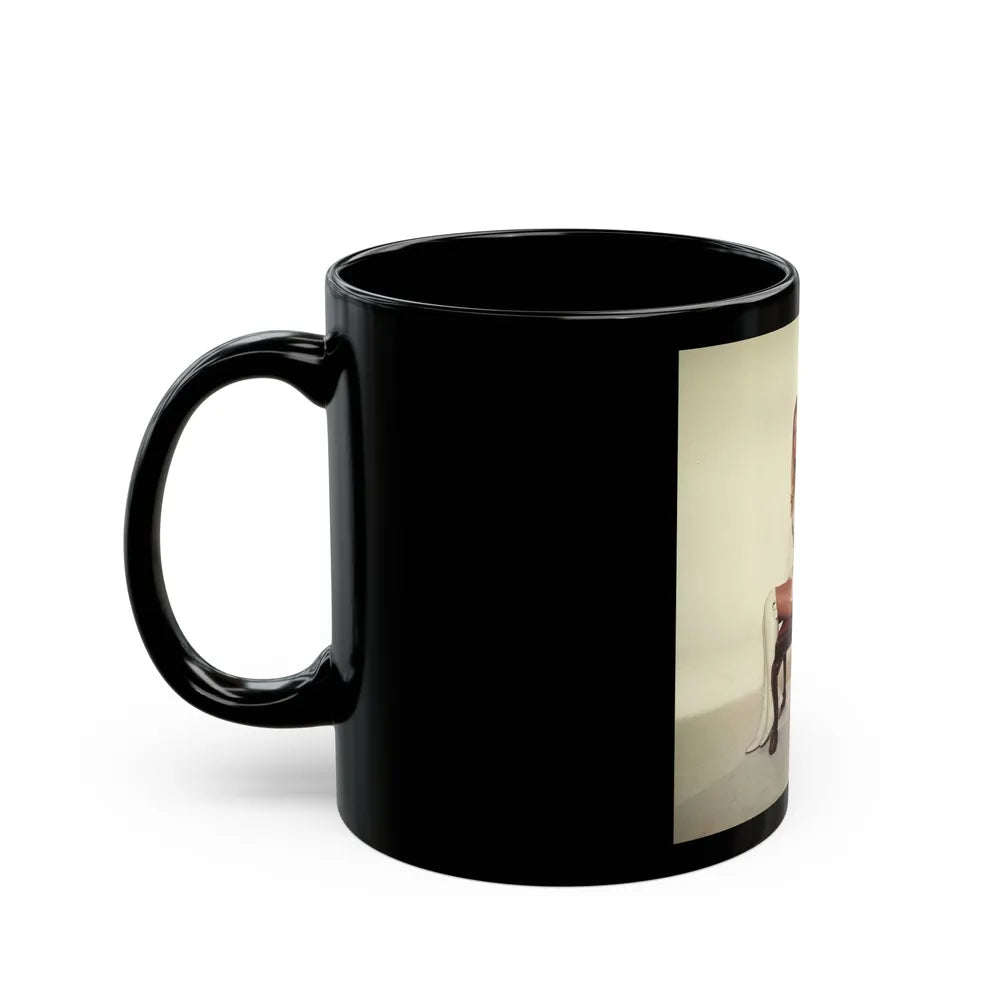 Veronica Carlson #103 with, Hammer Actress Kate O'Mara (Vintage Female Icon) Black Coffee Mug-Go Mug Yourself