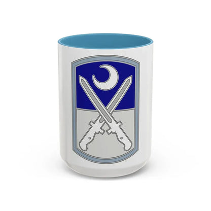 218 Maneuver Enhancement Brigade 3 (U.S. Army) Accent Coffee Mug 15oz Light Blue - Go Mug Yourself