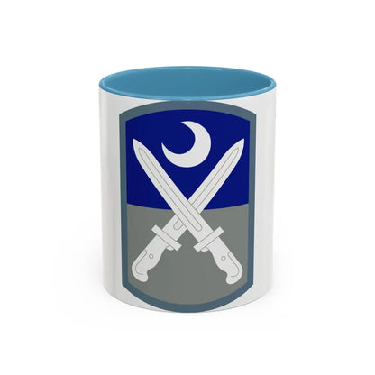 218 Maneuver Enhancement Brigade (U.S. Army) Accent Coffee Mug 11oz Light Blue - Go Mug Yourself