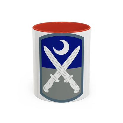 218 Maneuver Enhancement Brigade (U.S. Army) Accent Coffee Mug 11oz Red - Go Mug Yourself
