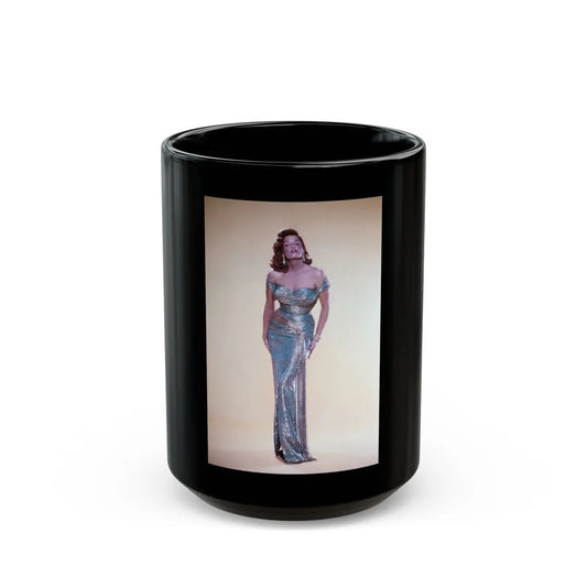 Jane Russell #202 (Vintage Female Icon) Black Coffee Mug-15oz-Go Mug Yourself