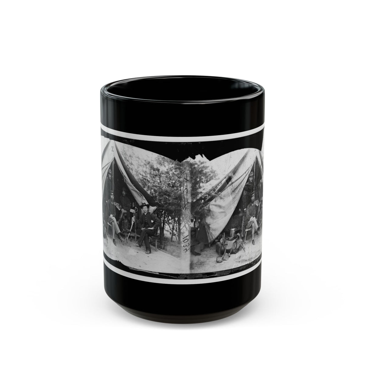 Petersburg, Virginia . Officer And Men Of Company E, 1st New York Engineers (U.S. Civil War) Black Coffee Mug