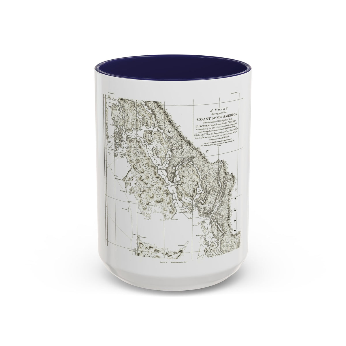 America - NorthWest Coast (1899) (Map) Accent Coffee Mug
