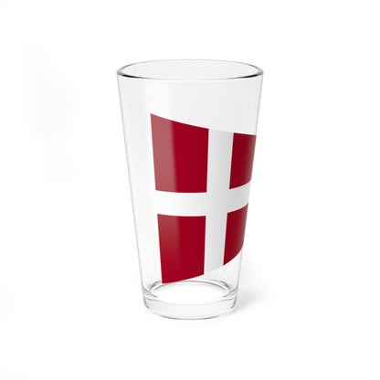 Naval Rank Flag of Denmark - Chief of Squadron (Denmark) Pint Glass 16oz