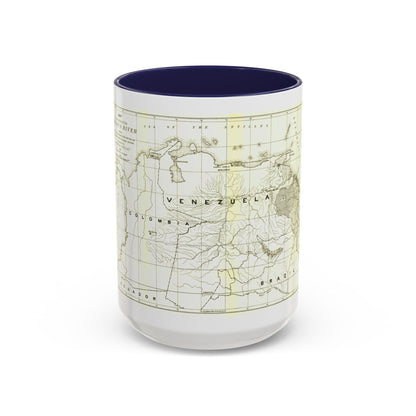 South America - Orinoco River (1896 (Map) Accent Coffee Mug