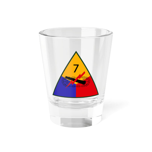 7th Armored Division (U.S. Army) Shot Glass 1.5oz