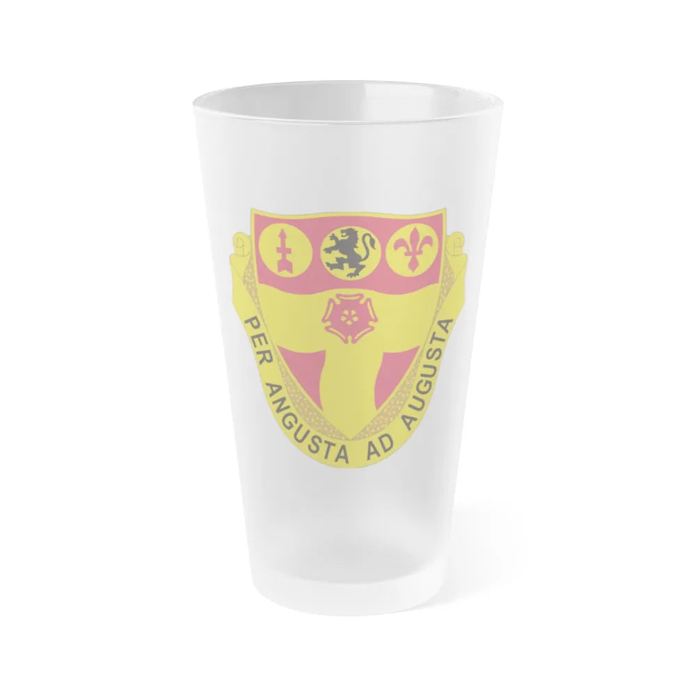 218th Field Artillery Regiment (U.S. Army) Frosted Pint Glass 16oz-Go Mug Yourself