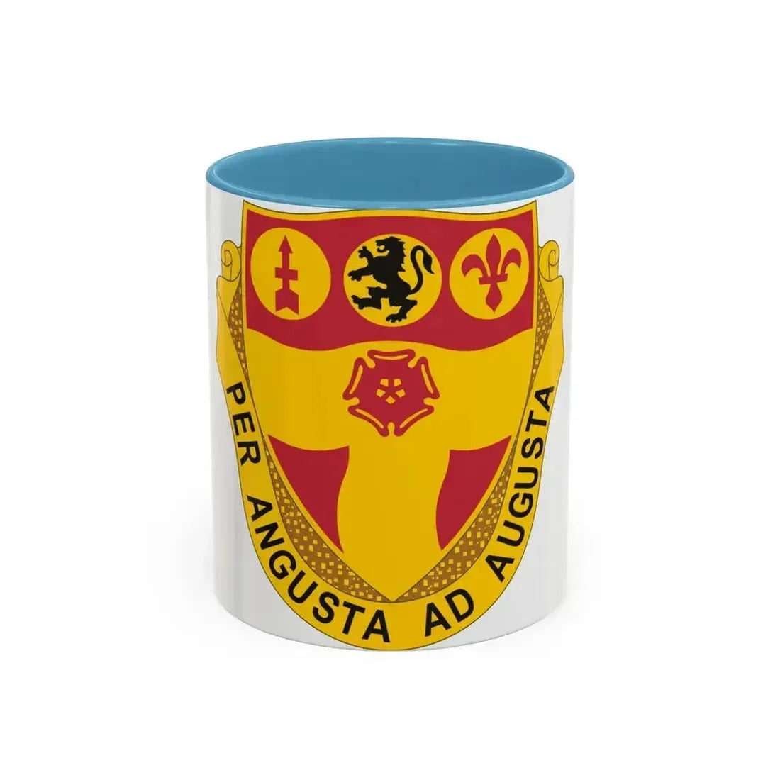 218th Field Artillery Regiment (U.S. Army) Accent Coffee Mug 11oz Light Blue - Go Mug Yourself