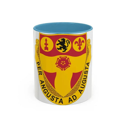 218th Field Artillery Regiment (U.S. Army) Accent Coffee Mug 11oz Light Blue - Go Mug Yourself