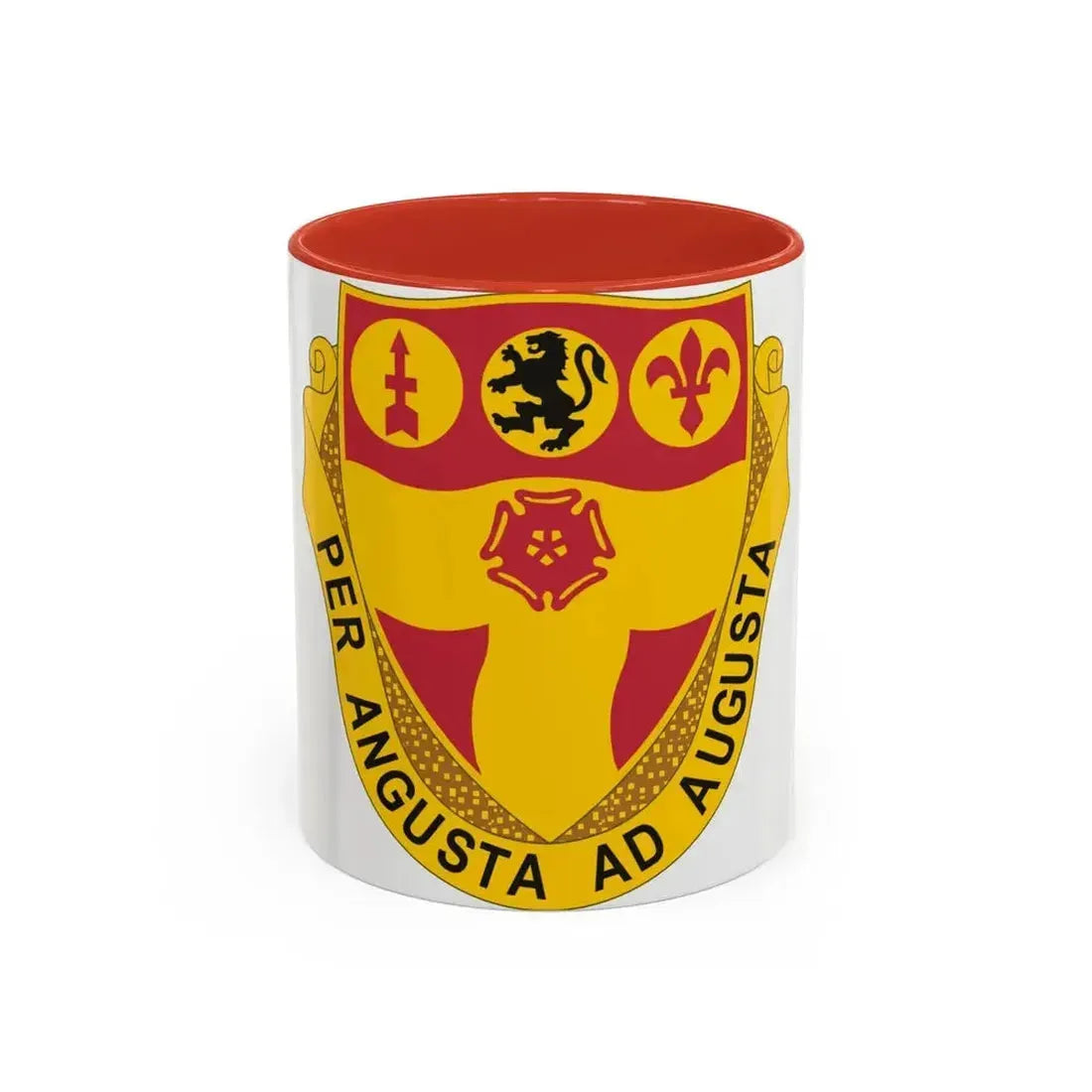 218th Field Artillery Regiment (U.S. Army) Accent Coffee Mug 11oz Red - Go Mug Yourself