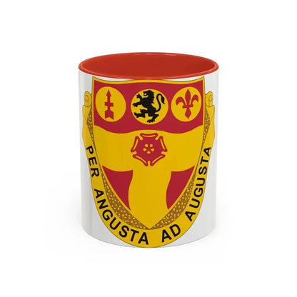 218th Field Artillery Regiment (U.S. Army) Accent Coffee Mug 11oz Red - Go Mug Yourself