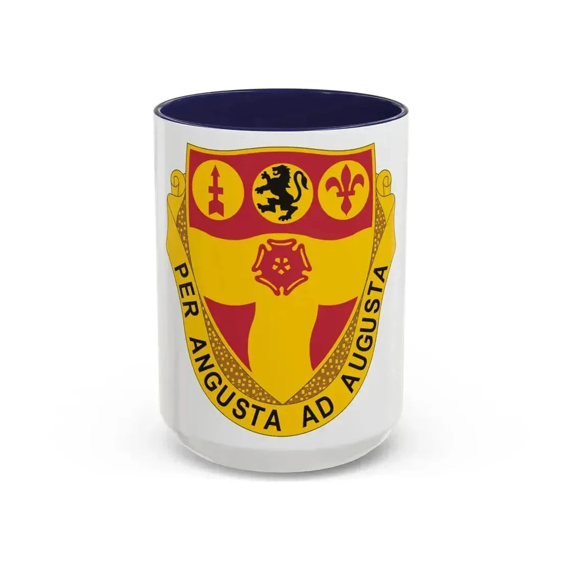 218th Field Artillery Regiment (U.S. Army) Accent Coffee Mug 15oz Navy - Go Mug Yourself