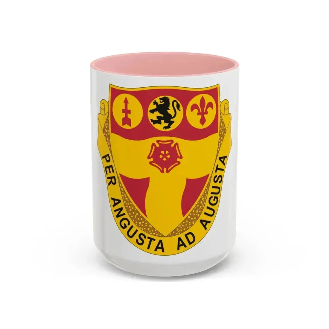 218th Field Artillery Regiment (U.S. Army) Accent Coffee Mug 15oz Pink - Go Mug Yourself