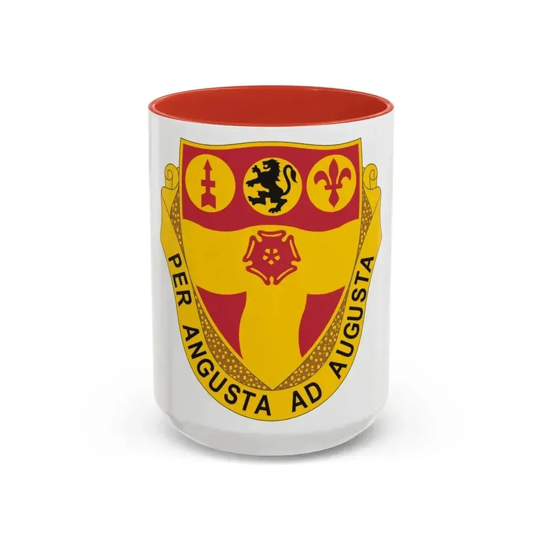 218th Field Artillery Regiment (U.S. Army) Accent Coffee Mug 15oz Red - Go Mug Yourself