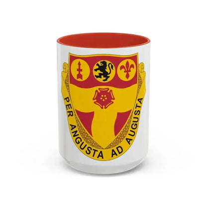 218th Field Artillery Regiment (U.S. Army) Accent Coffee Mug 15oz Red - Go Mug Yourself