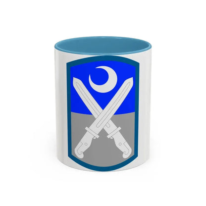 218th Infantry Brigade SSI (U.S. Army) Accent Coffee Mug 11oz Light Blue - Go Mug Yourself