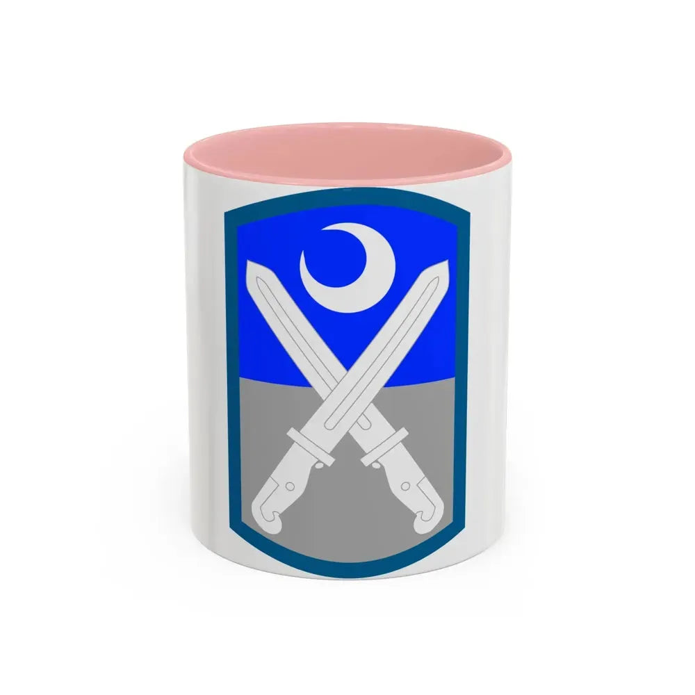 218th Infantry Brigade SSI (U.S. Army) Accent Coffee Mug 11oz Pink - Go Mug Yourself