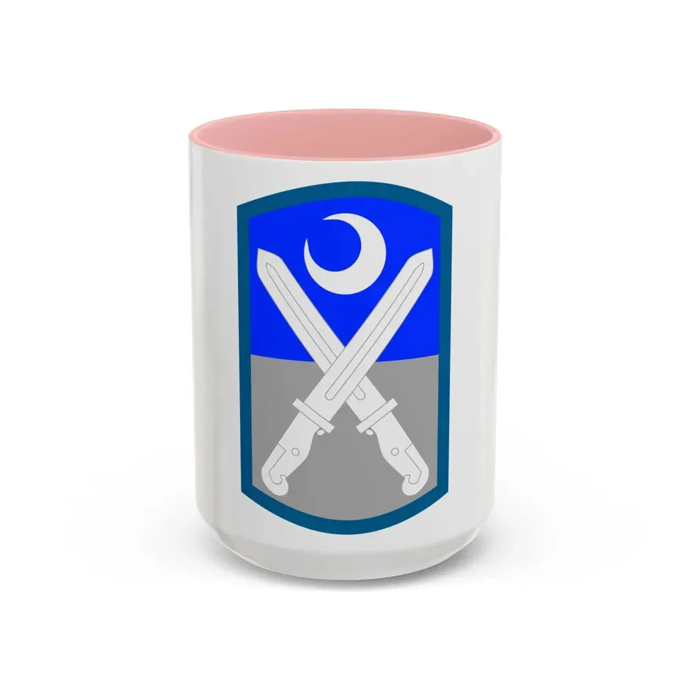 218th Infantry Brigade SSI (U.S. Army) Accent Coffee Mug 15oz Pink - Go Mug Yourself