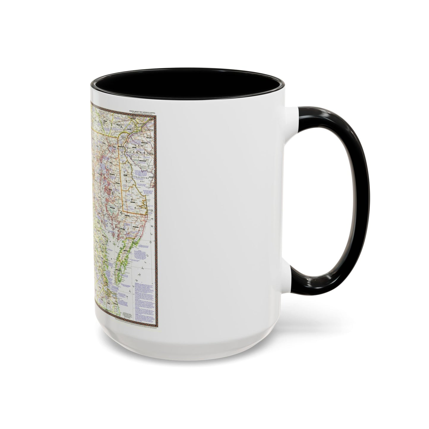 USA - Round About the Nation's Capital (1956) (Map) Accent Coffee Mug