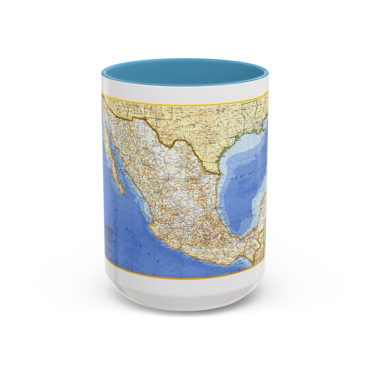 Central America - Mexico (1973) (Map) Accent Coffee Mug