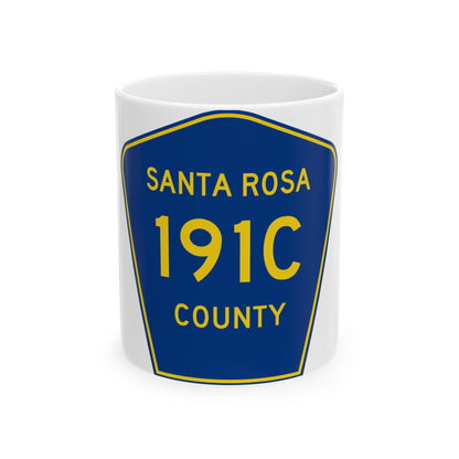 Santa Rosa County 191C (Florida) (Road Sign) White Coffee Mug