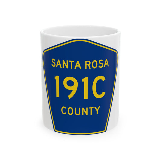 Santa Rosa County 191C (Florida) (Road Sign) White Coffee Mug