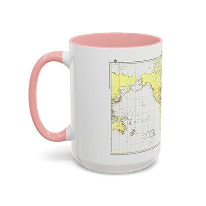 Submarine Cables of the World (1896) (Map) Accent Coffee Mug
