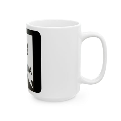 Nevada 2B (Nevada) (Road Sign) White Coffee Mug