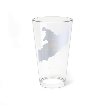 Flag map of Lazio (Italy) Pint Glass 16oz
