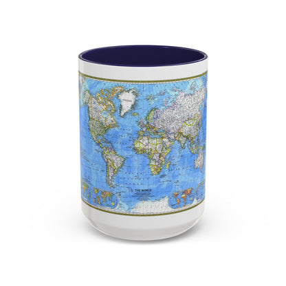 World Map (1981) (Map) Accent Coffee Mug