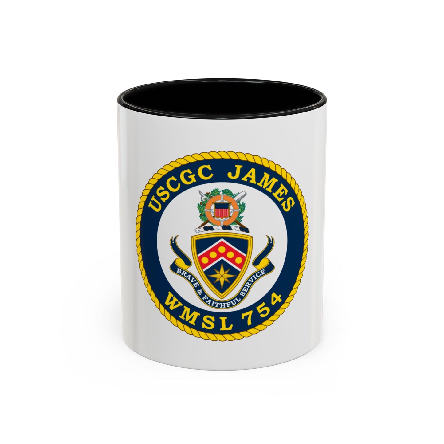 USCGC James WMSL 754 (U.S. Coast Guard) Accent Coffee Mug