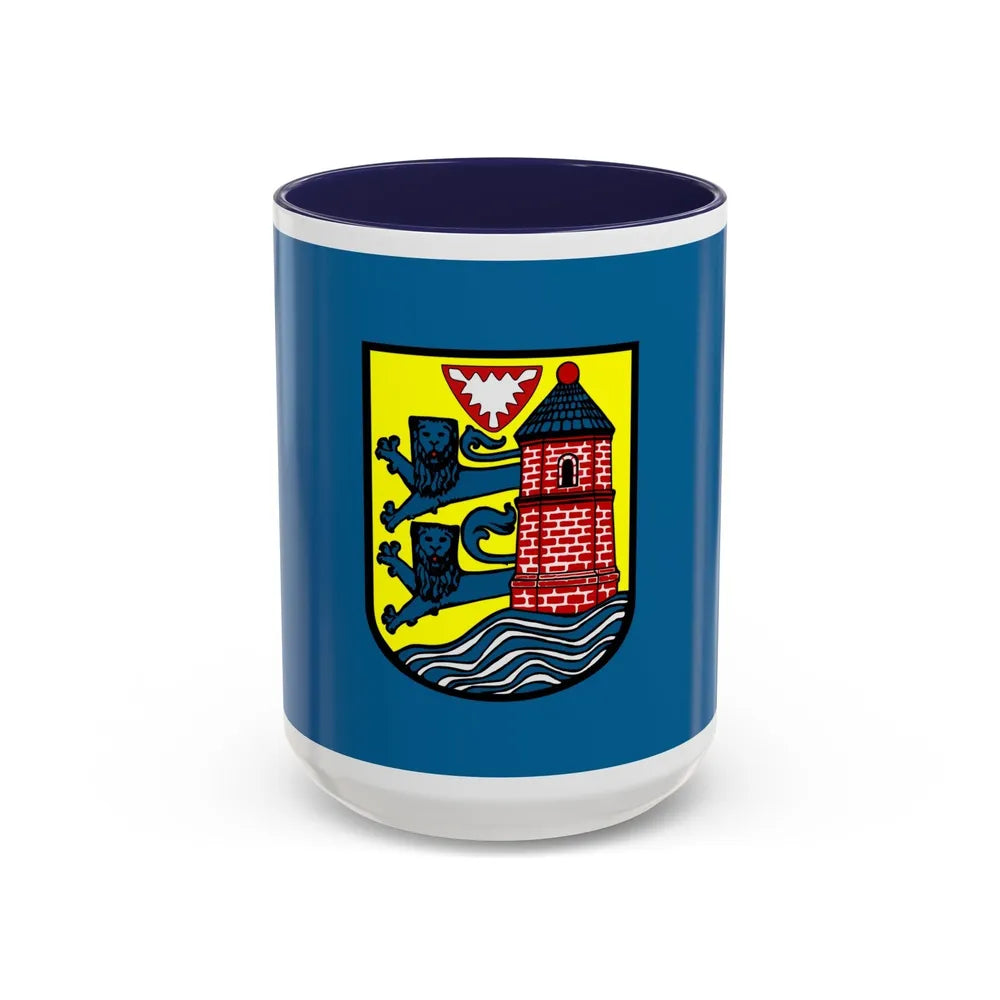 Flag of Flensburg Germany - Accent Coffee Mug-15oz-Navy-Go Mug Yourself