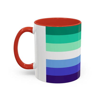 Gay Men Pride Flag - Accent Coffee Mug-Go Mug Yourself