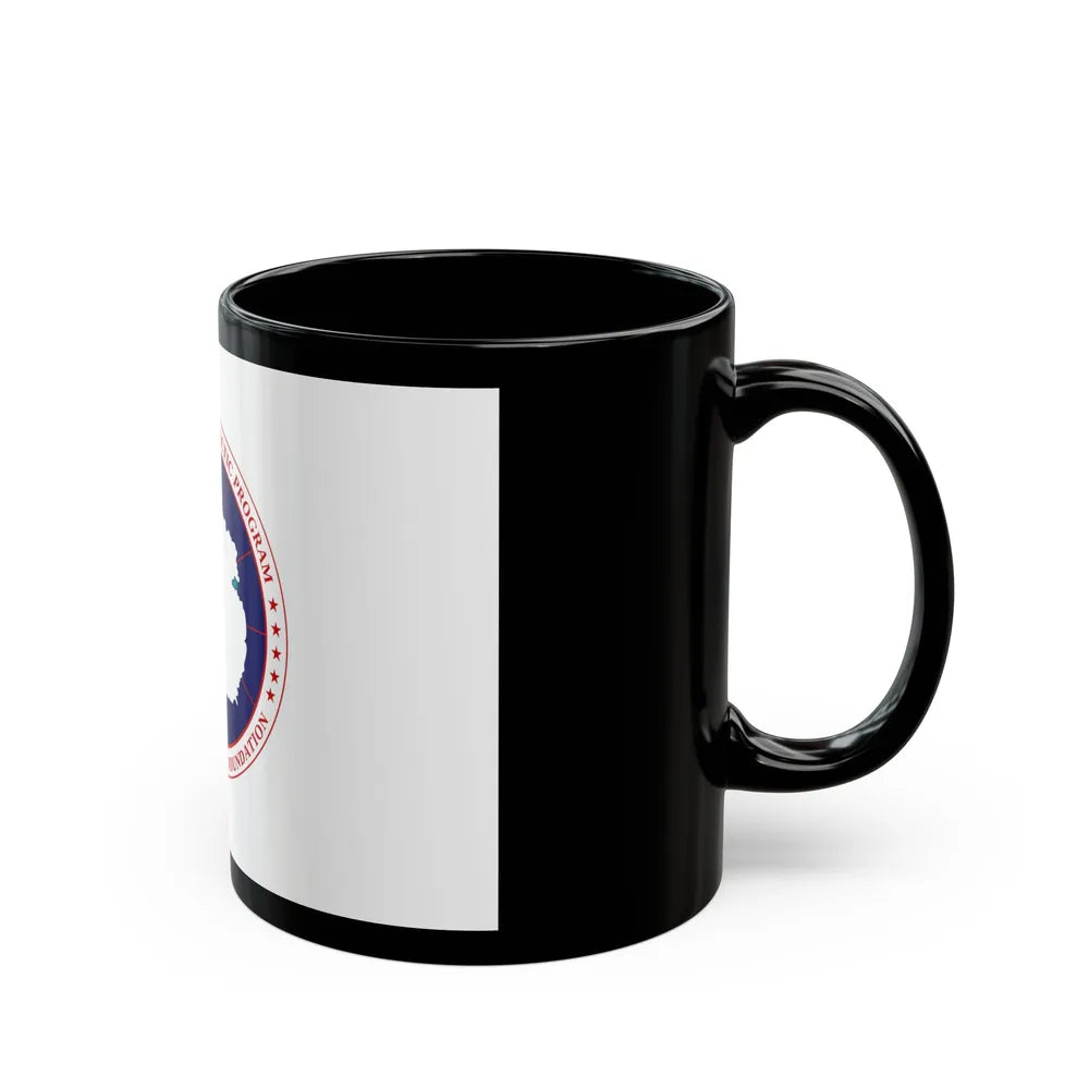 Flag of National Science Foundation Antarctic Program - Black Coffee Mug-Go Mug Yourself