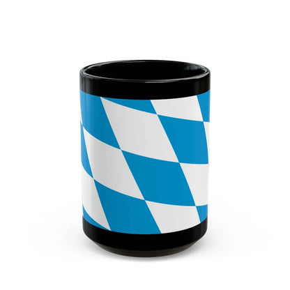 Flag of Bavaria lozengy variant Germany - Black Coffee Mug-15oz-Go Mug Yourself