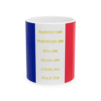 21e regiment de chasseurs a cheval-drapeau (France) White Coffee Mug 11oz - Go Mug Yourself