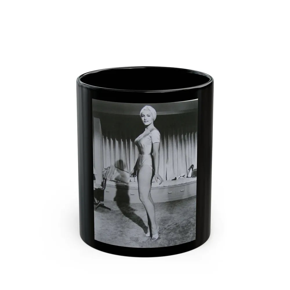 Julie Newmar #91 (Vintage Female Icon) Black Coffee Mug-11oz-Go Mug Yourself