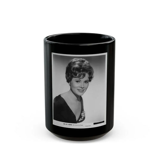 Jill St. John #211 (Vintage Female Icon) Black Coffee Mug-15oz-Go Mug Yourself