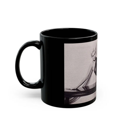 Kim Novak #339 (Vintage Female Icon) Black Coffee Mug-Go Mug Yourself