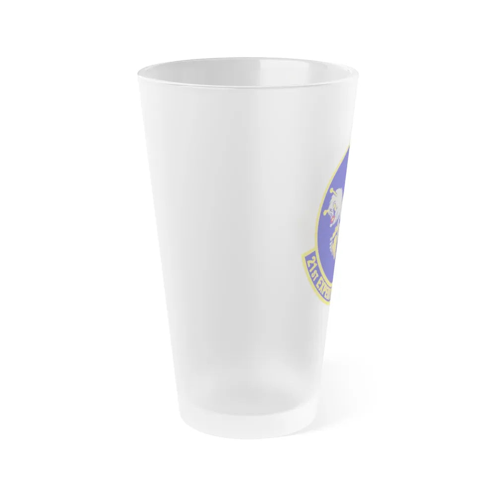 21st Expeditionary Reconnaissance Squadron (U.S. Air Force) Frosted Pint Glass 16oz-Go Mug Yourself