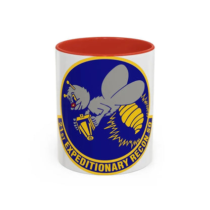 21st Expeditionary Reconnaissance Squadron (U.S. Air Force) Accent Coffee Mug 11oz Red - Go Mug Yourself