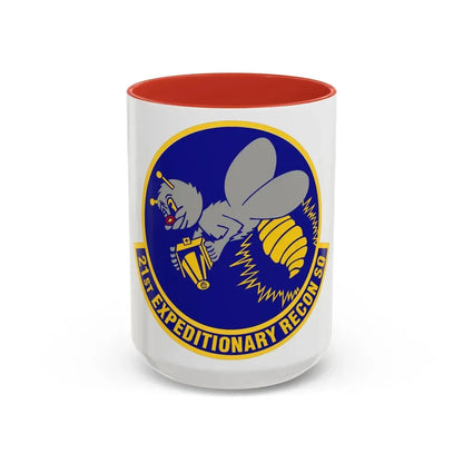 21st Expeditionary Reconnaissance Squadron (U.S. Air Force) Accent Coffee Mug 15oz Red - Go Mug Yourself