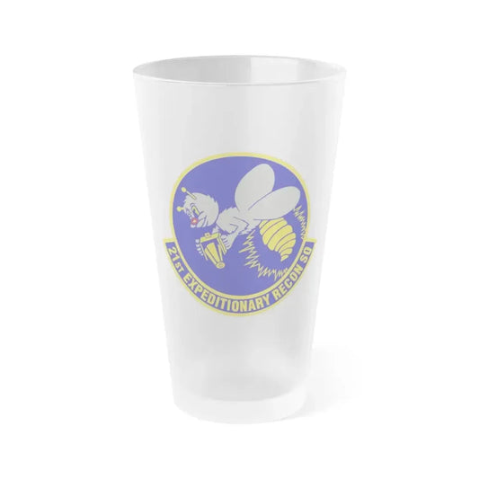 21st Expeditionary Reconnaissance Squadron (U.S. Air Force) Frosted Pint Glass 16oz 16oz Frosted - Go Mug Yourself