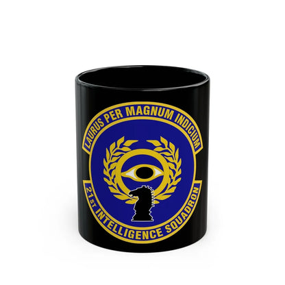 21st Intelligence Squadron (U.S. Air Force) Black Coffee Mug-11oz-Go Mug Yourself