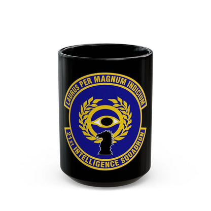 21st Intelligence Squadron (U.S. Air Force) Black Coffee Mug-15oz-Go Mug Yourself