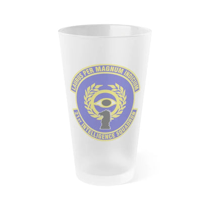 21st Intelligence Squadron (U.S. Air Force) Frosted Pint Glass 16oz-Go Mug Yourself